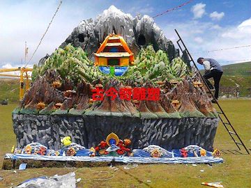 全国第二大寺庙亚青寺山体模型制作